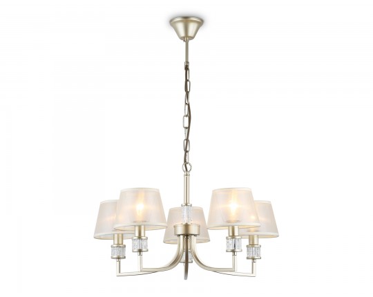  Подвесная люстра с абажурами LH71214/5 CGD золото E14/5 max 40W D620*740