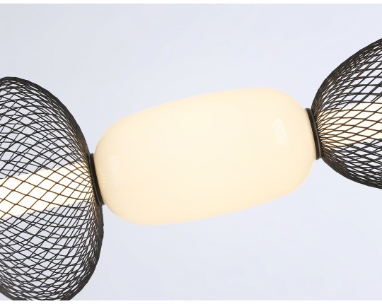  Подвесной светодиодный светильник LH11010 BK/FR черный/белый матовый 32W 3000K 915*220*220