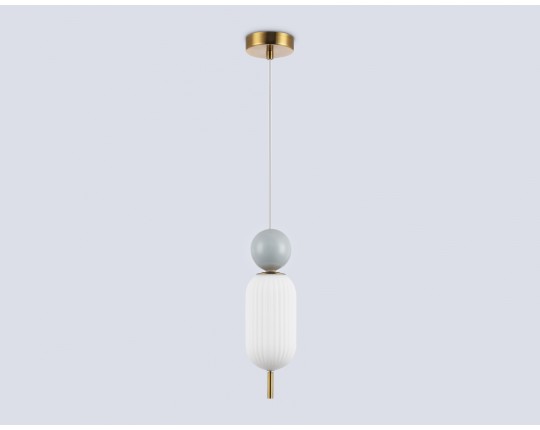  Подвесной светильник LH53101 BS/GR/FR латунь/серый/белый матовый G9 max 28W D100*330