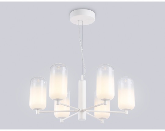  Подвесной светодиодный светильник LH11107/6 WH/FR белый/белый матовый 24W 3000K D630*280