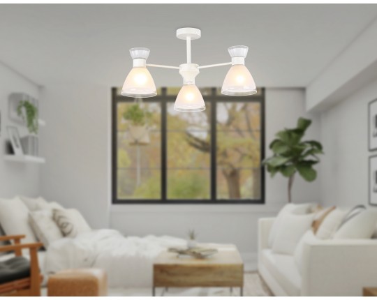  Подвесной светильник со сменной лампой TR3177/3 WH белый E27/3 max 40W D570*280