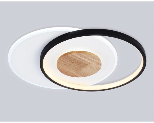  Светильник светодиодный потолочный FL4789 WH/BK/WD белый/черный/дерево 54W 3000-6000K 460*365*45 (без ПДУ)