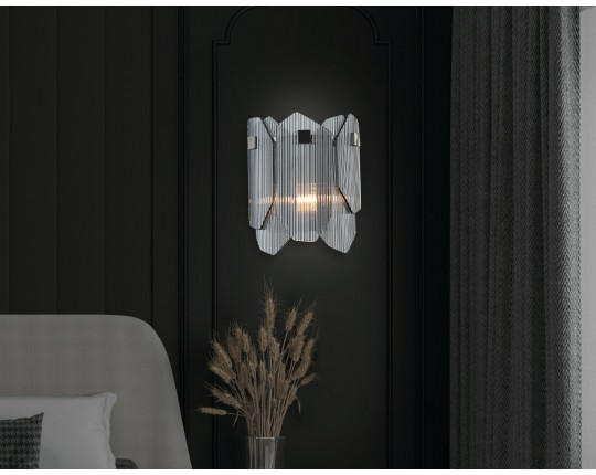  Настенный светильник LH31207/2 SN/SM сатин никель/дымчатый E14*2 max 40W 220*150*270