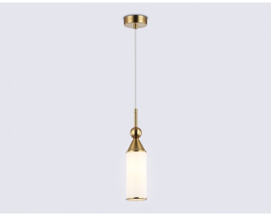  Подвесной светильник LH55271 BS/FR латунь/белый матовый E14 max 40W D65*1500