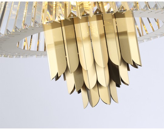  Подвесная люстра с хрусталем LH41017/12 BS/CL латунь/прозрачный E14*12 max 40W D560*660