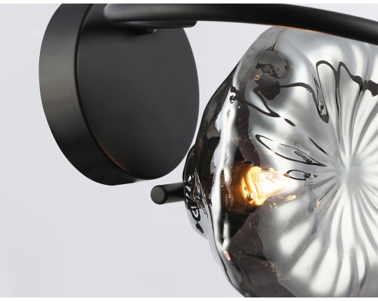  Настенный светильник LH15005 BK/SM черный/дымчатый G9 max 40W 195*210*170