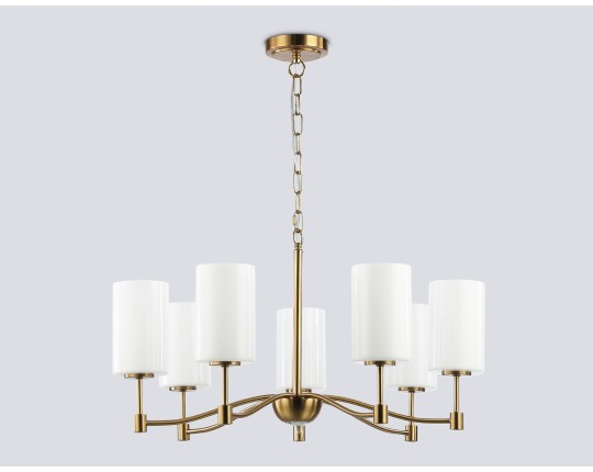  Подвесная люстра LH56053/7 BS/FR латунь/белый матовый E14*7 max 40W D680*950