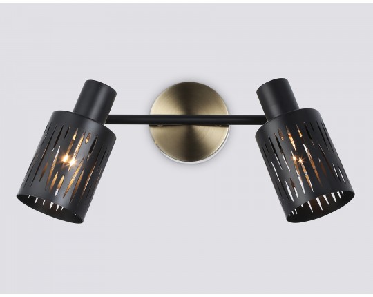  Настенно-потолочный спот в стиле лофт TR8668/2 BK/SB чёрный/бронза E14/2 max 60W 360*100*190