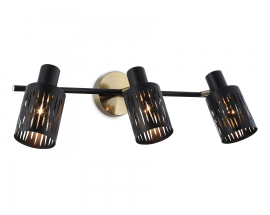  Настенно-потолочный спот в стиле лофт TR8669/3 BK/SB чёрный/бронза E14/3 max 60W 560*100*190