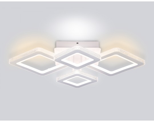  Потолочный светодиодный светильник с пультом FA8878/2+2 WH белый 3000K-6400K 88W 710*520*125 (ПДУ ИК)