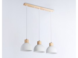  Подвесной светильник со сменной лампой TR83135/3 LW/FR светлое дерево/белый матовый E27/3 max 40W 640*180*1040