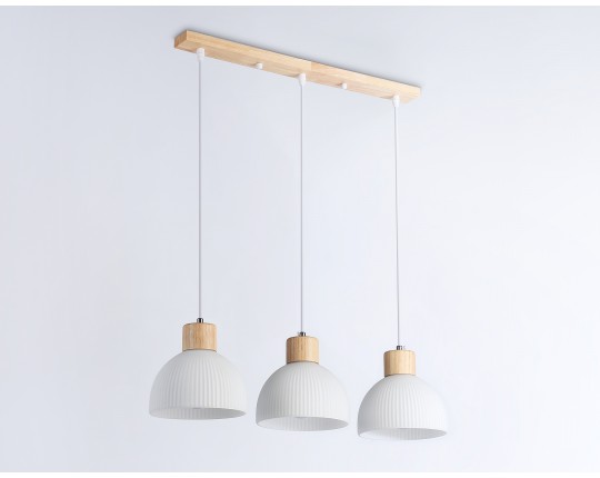  Подвесной светильник со сменной лампой TR83135/3 LW/FR светлое дерево/белый матовый E27/3 max 40W 640*180*1040