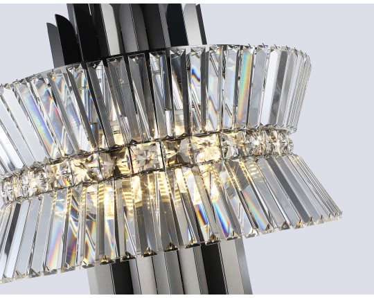  Подвесная люстра с хрусталем LH41020/12 BK/CL черный/прозрачный E14*12 max 40W D560*660