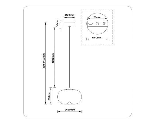  Подвесной светодиодный светильник LH11081 WH/FR белый/белый матовый 4W 3000K D180*130