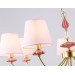  Подвесная люстра с абажуром и декором из керамики LH75025/7 GD/PI золото/розовый E14/7 max 40W D890*800
