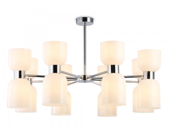  Люстра на штанге LH56085/16 СH/FR хром/белый матовый E14*16 max 40W D860*510