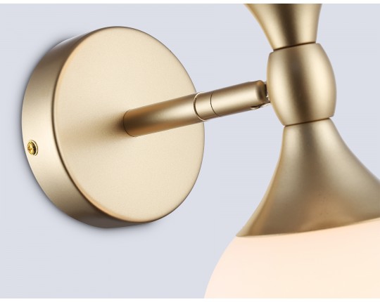  Настенный светильник со сменной лампой LH51053/2 GD/FR золото/белый матовый G9*2 max 28W 120*195*300