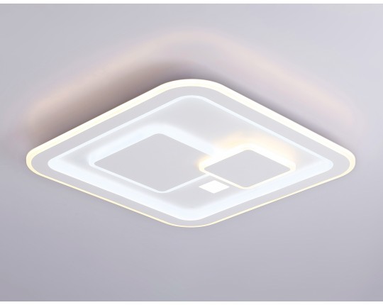  Настенно-потолочный светодиодный светильник с пультом FA7712 WH белый 3000K-6400K 99W 480*480*60 (ПДУ РАДИО 2.4G)