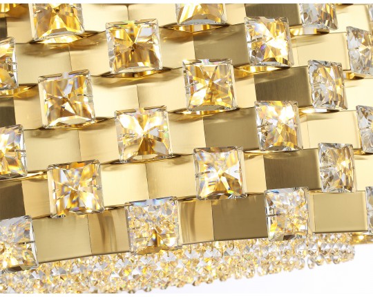  Подвесная люстра с хрусталем LH41003/12 BS/CL латунь/прозрачный E14*12 max 40W D540*290