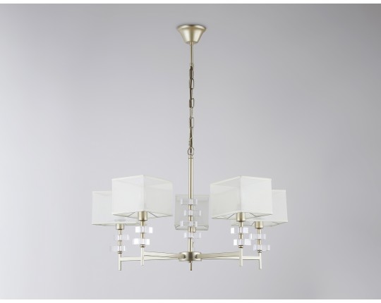  Подвесная люстра с абажурами LH71331/5 CGD золото E14/5 max 40W D700*850