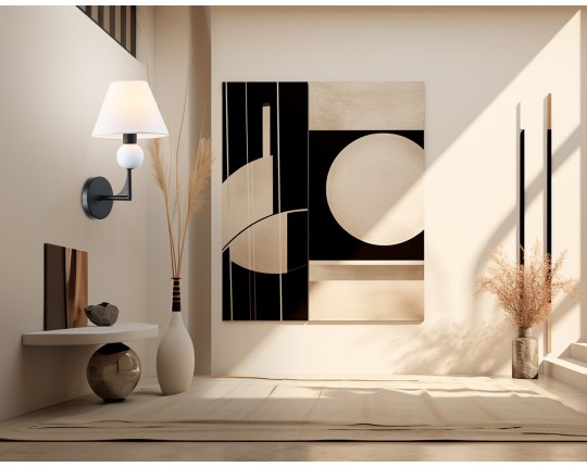  Настенный светильник с абажуром LH75156 BK/FR черный/белый матовый E14 max 40W 240*170*300