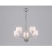  Подвесная люстра с абажурами и хрусталем LH71121/5 SN/WH никель/белый E14/5 max 40W D660*880