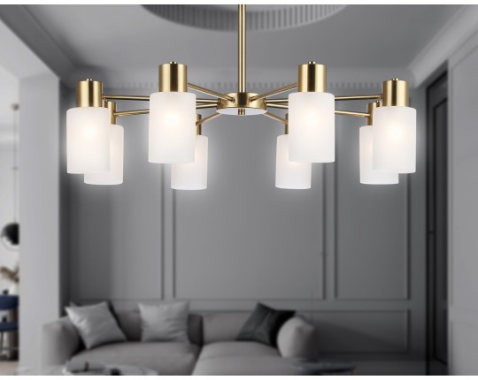  Подвесной светильник TR9584/8 BS латунь E14*8 max 40W 720*720*385