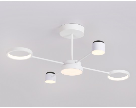  Потолочный светодиодный светильник с пультом FL51631/4+1 WH белый 3000K-6400K 48W 910*745*300 (ПДУ ИК)