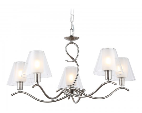  Подвесная люстра LH57081/5 SN/FR никель/белый матовый E14/5 max 40W D690*790