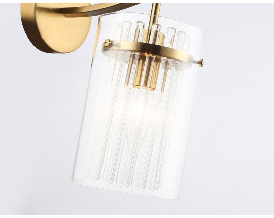  Настенный светильник LH56035 BS/CL латунь/прозрачный E14 max 40W 220*120*255