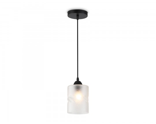  Светильник подвесной со стеклянным плафоном TR3409 BK черный E27 max 60W D120*1000