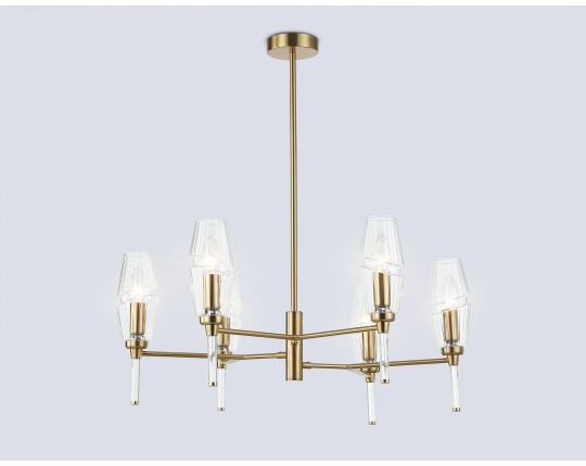 Люстра на штанге LH55201/6 BS/CL латунь/прозрачный E14*6 max 40W D660*520