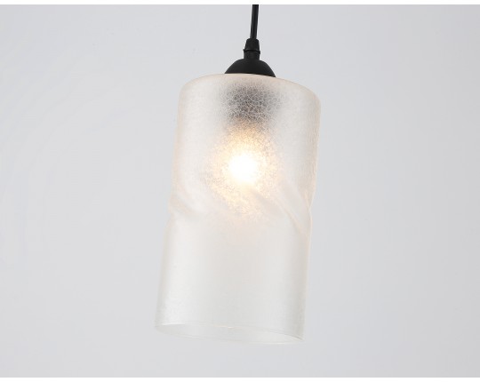  Светильник подвесной со стеклянным плафоном TR3411 BK черный E27 max 60W D120*1000