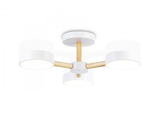  Подвесной светодиодный светильник с пультом FL4821/3 WH белый 3000K-6400K 40W D580*160 (ПДУ ИК)