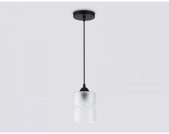  Светильник подвесной со стеклянным плафоном TR3409 BK черный E27 max 60W D120*1000