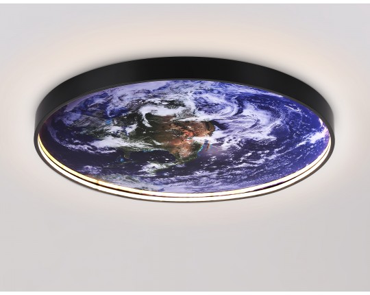  Настенно-потолочный светодиодный светильник FW11134 BK черный 31W LED 3000-6400K D500*38