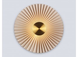  Настенный светодиодный светильник LH72643 BR/WH латунь/бежевый 6W 3000K D300*100