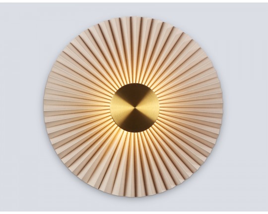  Настенный светодиодный светильник LH72643 BR/WH латунь/бежевый 6W 3000K D300*100