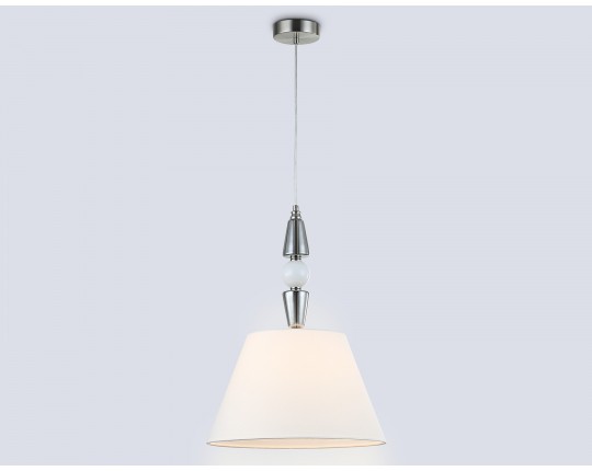  Подвесная люстра с абажуром LH75250 SN/FR сатин никель/белый матовый E27 max 60W D360*500