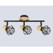  Настенно-потолочный спот в стиле лофт TR8753/3 BK/WD черный/дерево IP20 E27/3 435*115*200