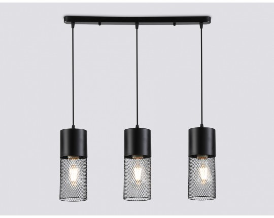  Светильник подвесной TR8501/3 BK черный E27/3 max 60W 550*100*1000