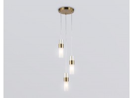  Подвесной светильник LH55112/3 BS/FR/TI латунь/белый матовый/янтарь E14*3 max 40W D220*1200