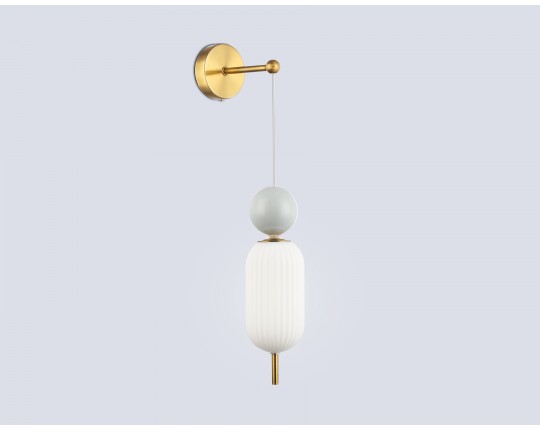  Настенный светильник со сменной лампой LH53108 BS/GR/FR латунь/серый/белый матовый G9 max 28W 100*200*570