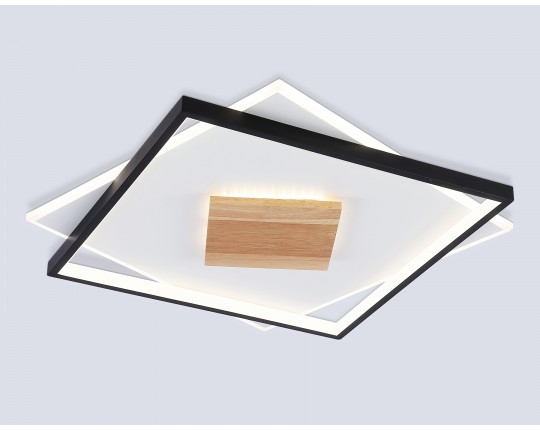  Светильник светодиодный потолочный FL4791 WH/BK/WD белый/черный/дерево 77W 3000-6000K 515*515*50 (без ПДУ)