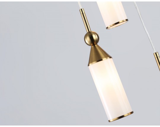  Подвесной светильник LH55272/3 BS/FR латунь/белый матовый E14 max 40W D230*1200