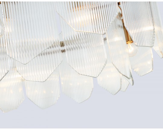  Подвесной светильник LH31253/8 BS/CL латунь/прозрачный E14*8 max 40W D650*270