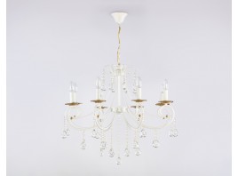  Подвесная люстра с хрусталем TR4917/8 WH/GD белый/золото E14/8 max 40W D740*930
