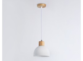  Подвесной светильник со сменной лампой TR83133 LW/FR светлое дерево/белый матовый E27 max 40W D180*1040