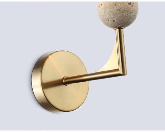  Настенный светильник с абажуром LH75165 BS/FR латунь/белый матовый E14 max 40W 240*170*300