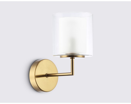  Настенный светильник LH56015 BS/FR латунь/белый матовый E14 max 40W 190*120*220